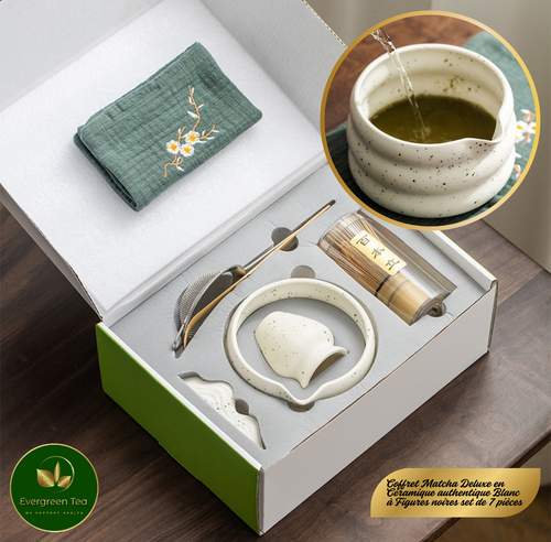 Coffret Deluxe in Authentic Ceramic White in Black Figures 7 pieces